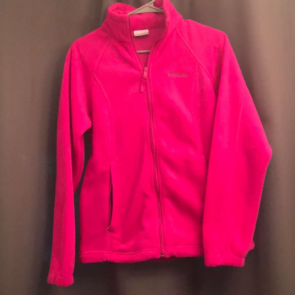 NWOT Colombia bright pink fleece